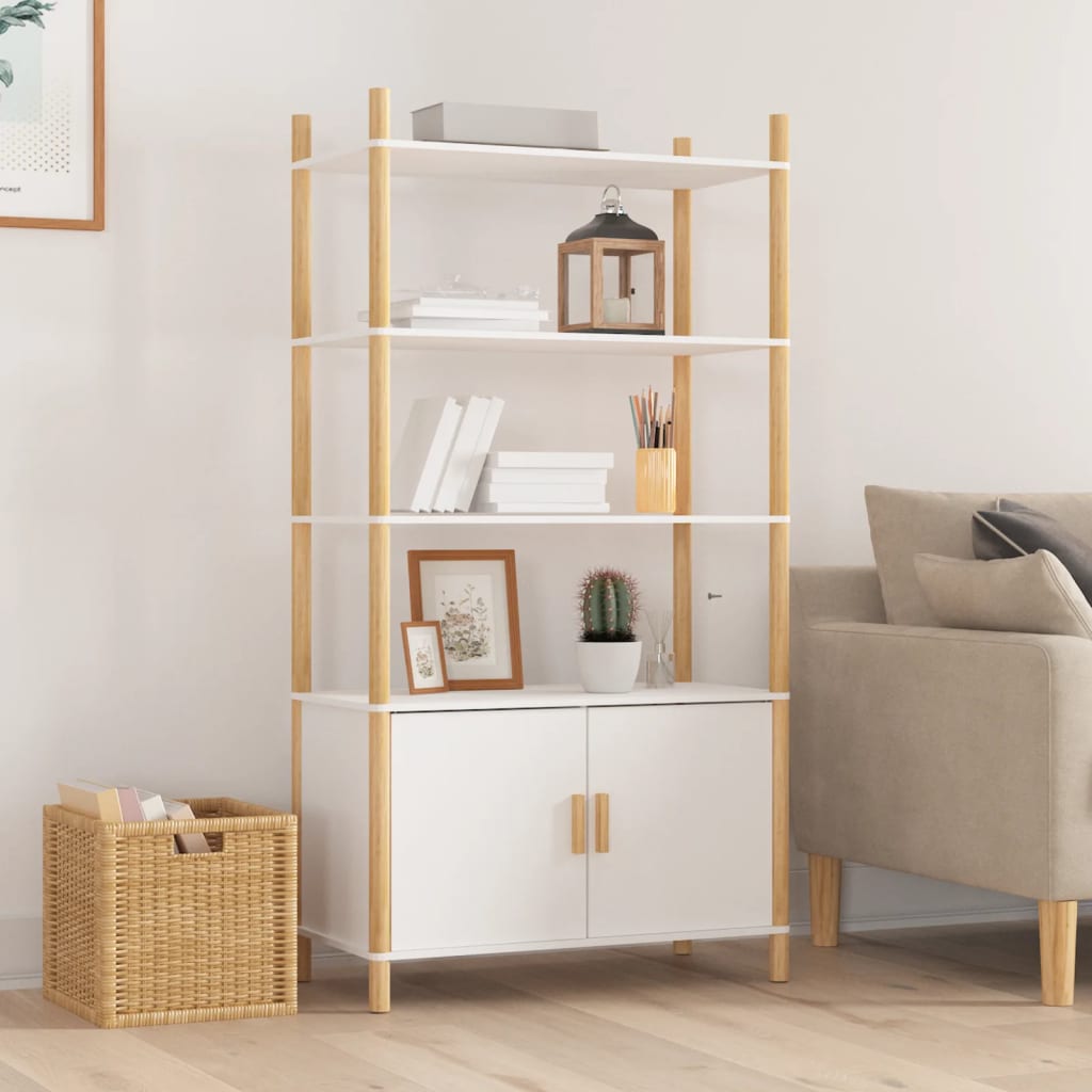 vidaXL Tall cabinet 80x40x153 cm engineered wood white