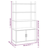 vidaXL Tall cabinet 80x40x153 cm engineered wood white