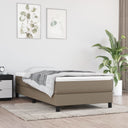 vidaXL Pocketveringmatras medium 80x200x20 cm stof lichtgrijs