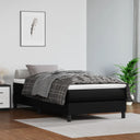 vidaXL Pocketveringmatras medium 80x200x20 cm kunstleer zwart