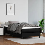 vidaXL Pocketveringmatras medium 80x200x20 cm kunstleer zwart