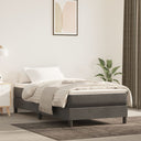 vidaXL Pocketveringmatras medium 80x200x20 cm fluweel lichtgrijs
