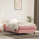 vidaXL Pocketveringmatras medium 80x200x20 cm fluweel lichtgrijs