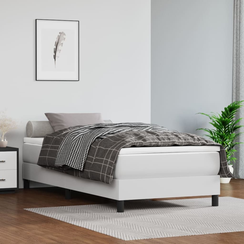 vidaXL Pocketveringmatras medium 80x200x20 cm kunstleer zwart