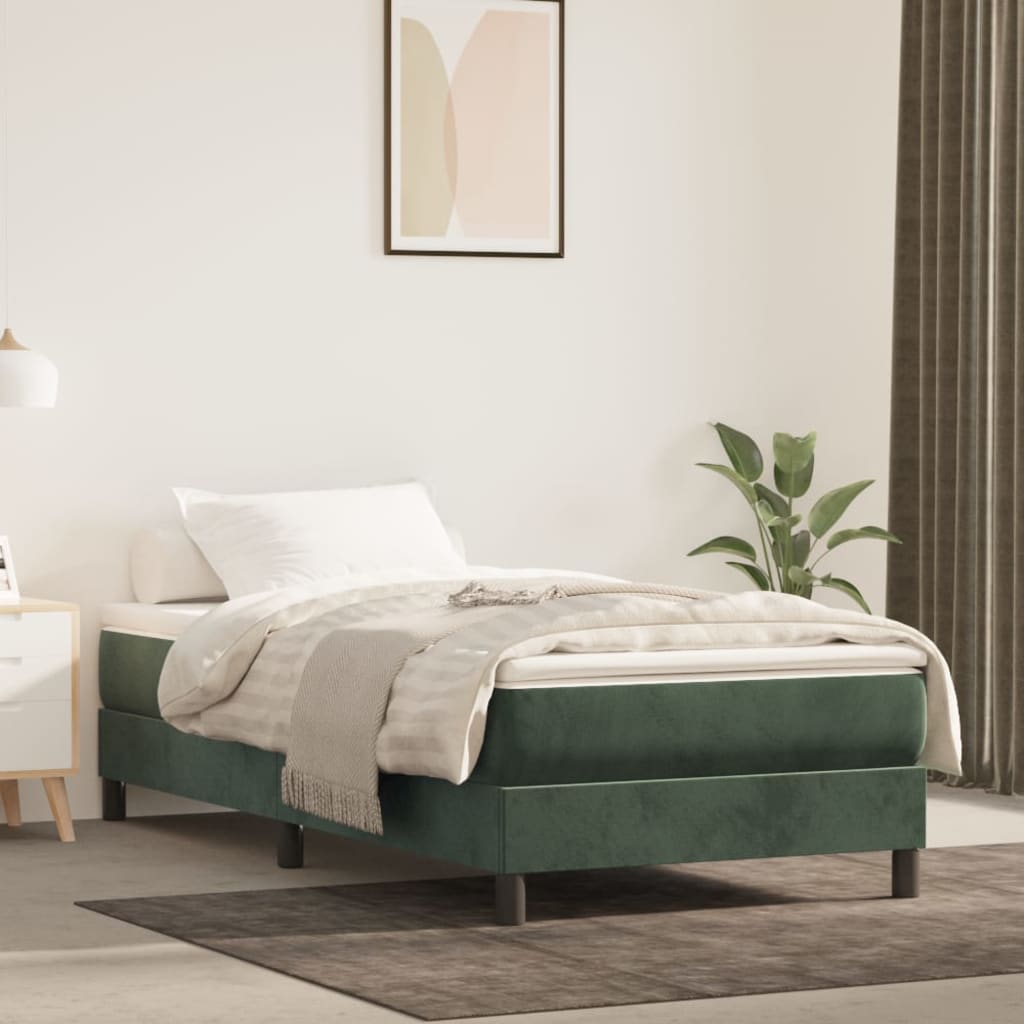 vidaXL Pocketveringmatras medium 80x200x20 cm fluweel lichtgrijs