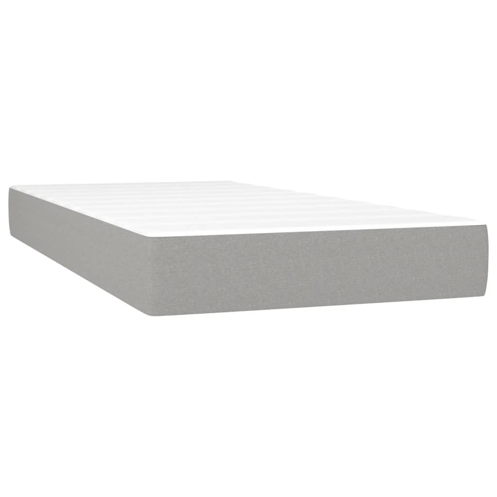 vidaXL Pocketveringmatras medium 80x200x20 cm stof lichtgrijs