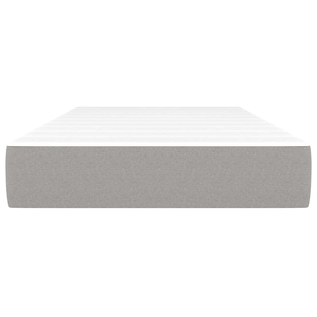 vidaXL Pocketveringmatras medium 80x200x20 cm stof lichtgrijs