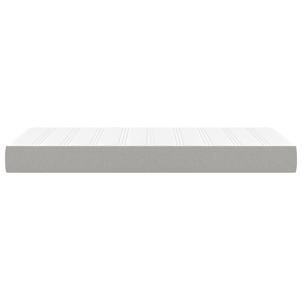 vidaXL Pocketveringmatras medium 80x200x20 cm stof lichtgrijs