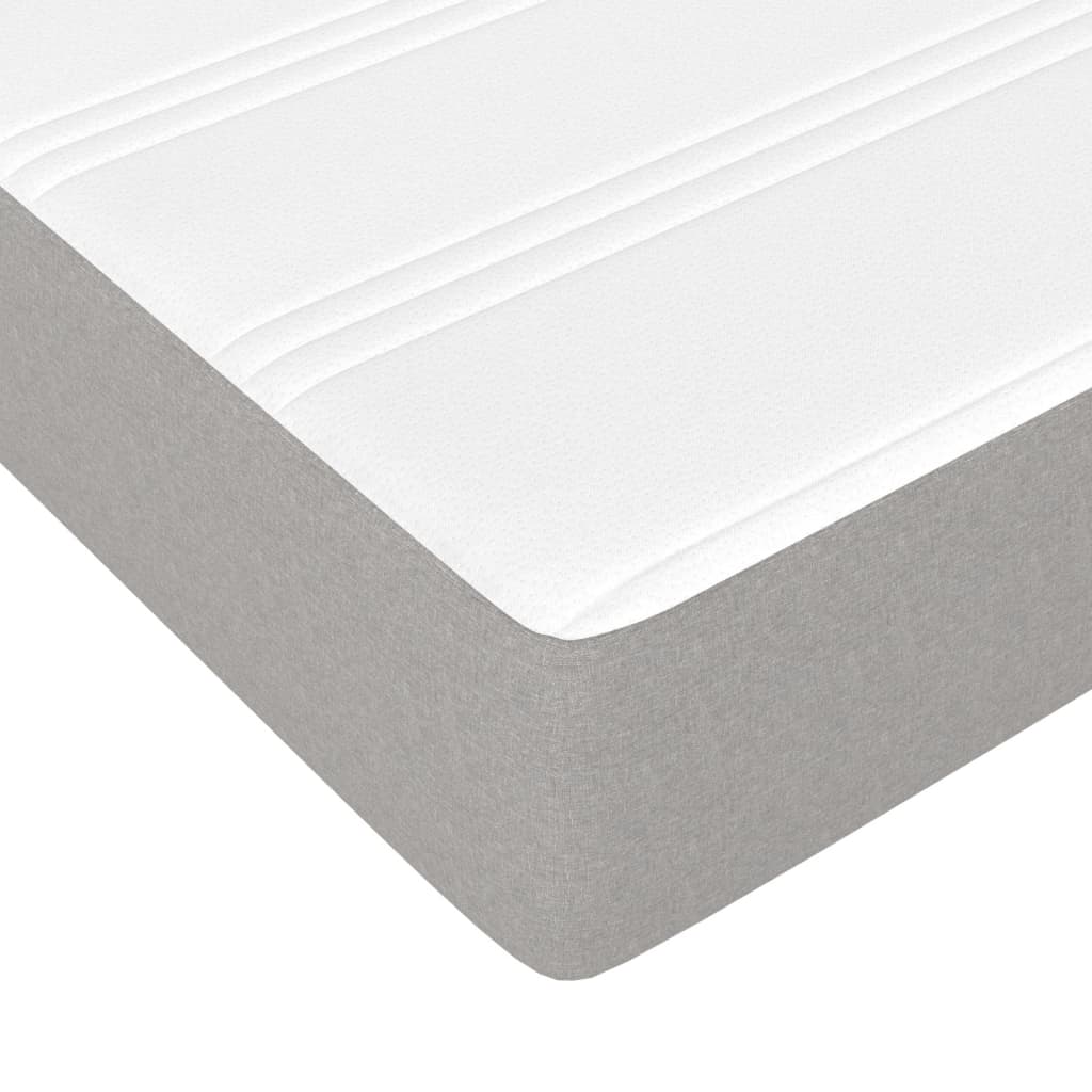 vidaXL Pocketveringmatras medium 80x200x20 cm stof lichtgrijs