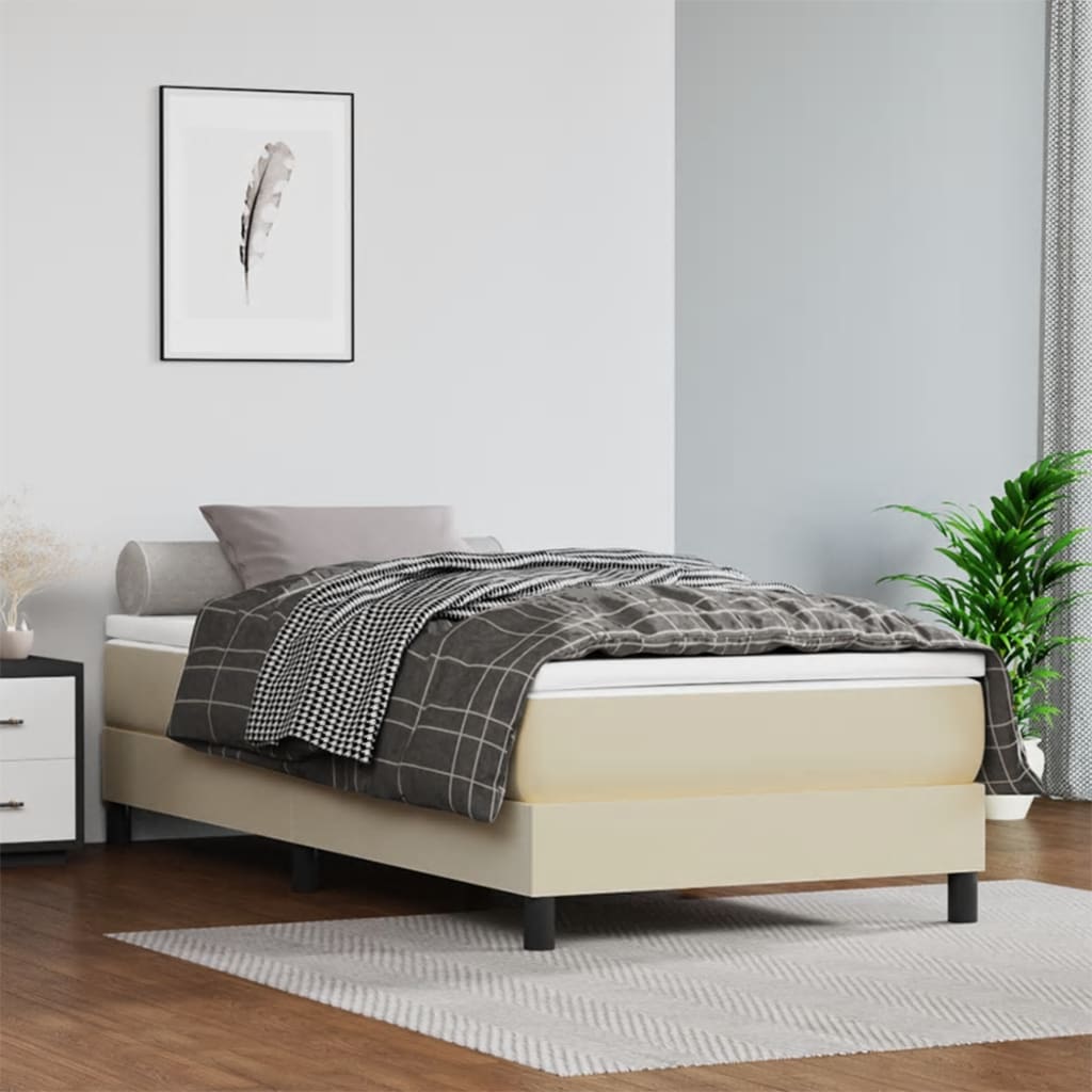 vidaXL Pocketveringmatras medium 80x200x20 cm kunstleer zwart