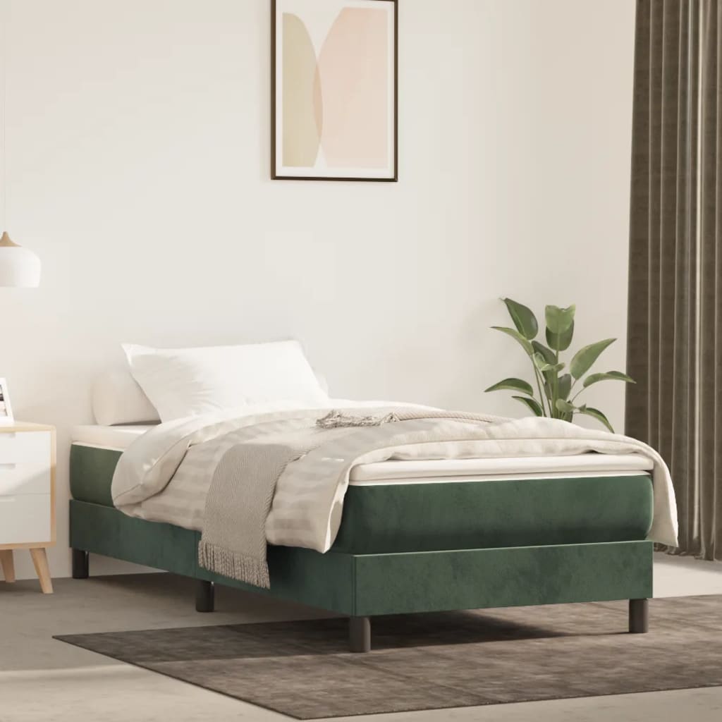 vidaXL Pocketveringmatras medium 80x200x20 cm fluweel lichtgrijs