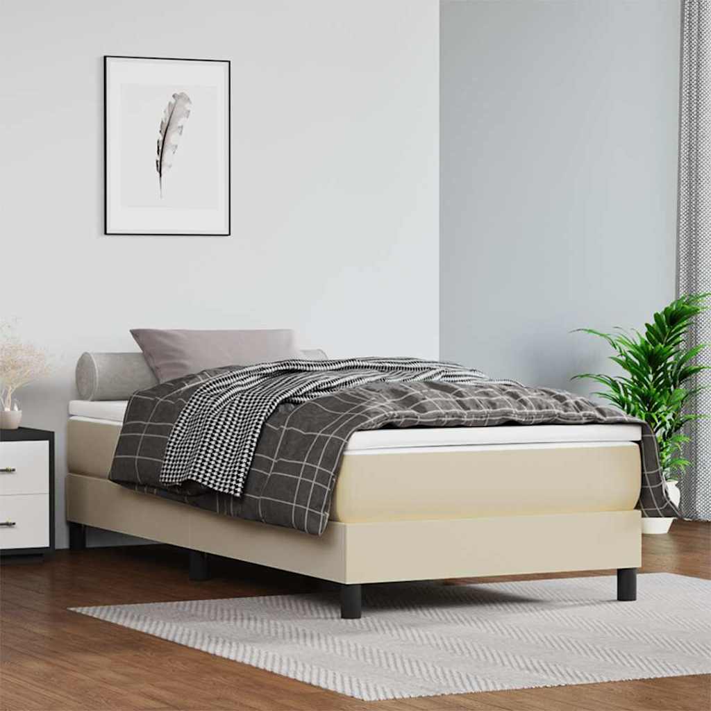 vidaXL Pocketveringmatras medium 80x200x20 cm kunstleer zwart