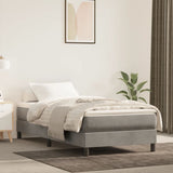 vidaXL Pocketveringmatras medium 80x200x20 cm fluweel lichtgrijs