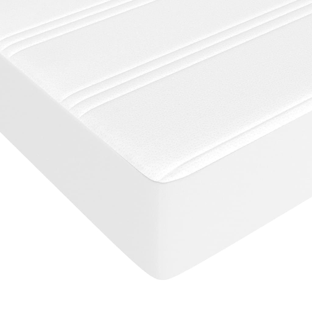 vidaXL Pocketveringmatras medium 80x200x20 cm kunstleer zwart