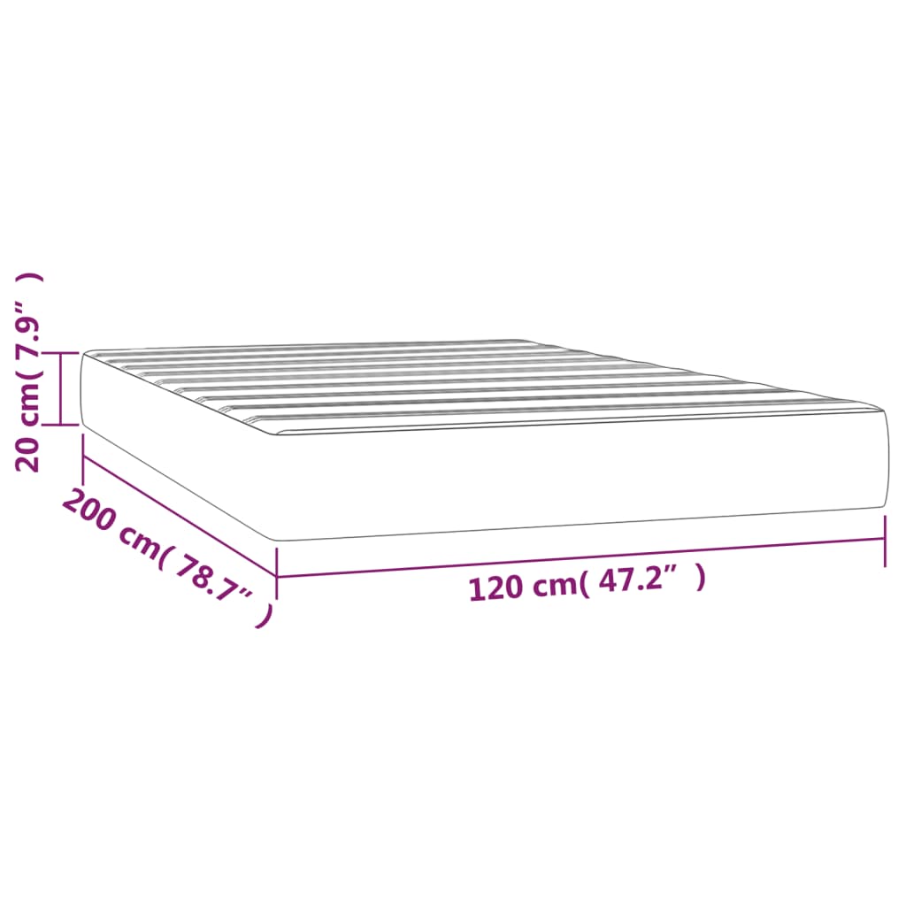 vidaXL Pocketveringmatras medium 80x200x20 cm kunstleer zwart
