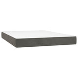 vidaXL Pocketveringmatras medium 80x200x20 cm fluweel lichtgrijs