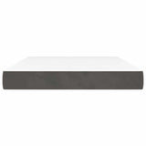 vidaXL Pocketveringmatras medium 80x200x20 cm fluweel lichtgrijs