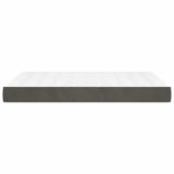 vidaXL Pocketveringmatras medium 80x200x20 cm fluweel lichtgrijs