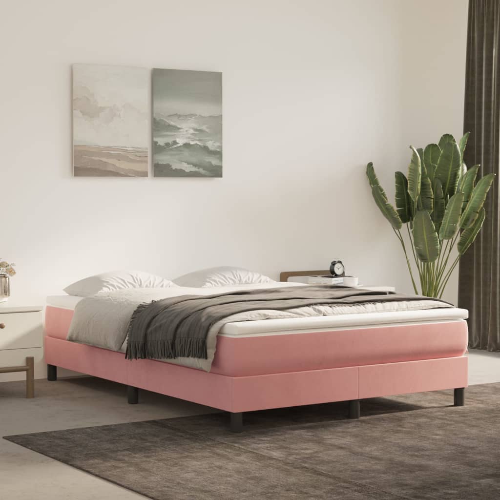 vidaXL Pocketveringmatras medium 80x200x20 cm fluweel lichtgrijs