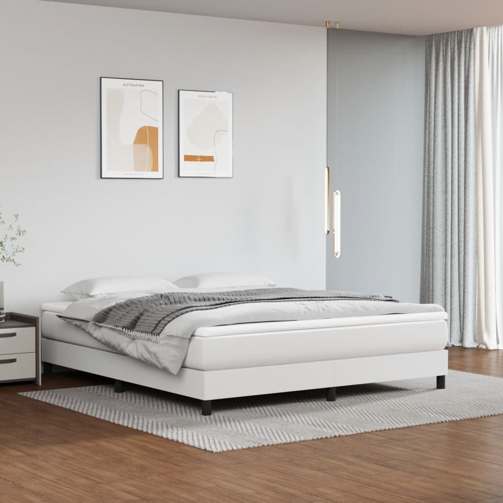 vidaXL Pocketveringmatras medium 80x200x20 cm kunstleer zwart