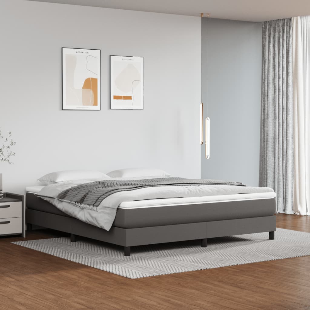vidaXL Pocketveringmatras medium 80x200x20 cm kunstleer zwart