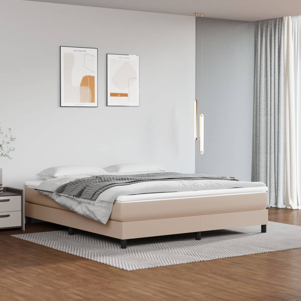 vidaXL Pocketveringmatras medium 80x200x20 cm kunstleer zwart