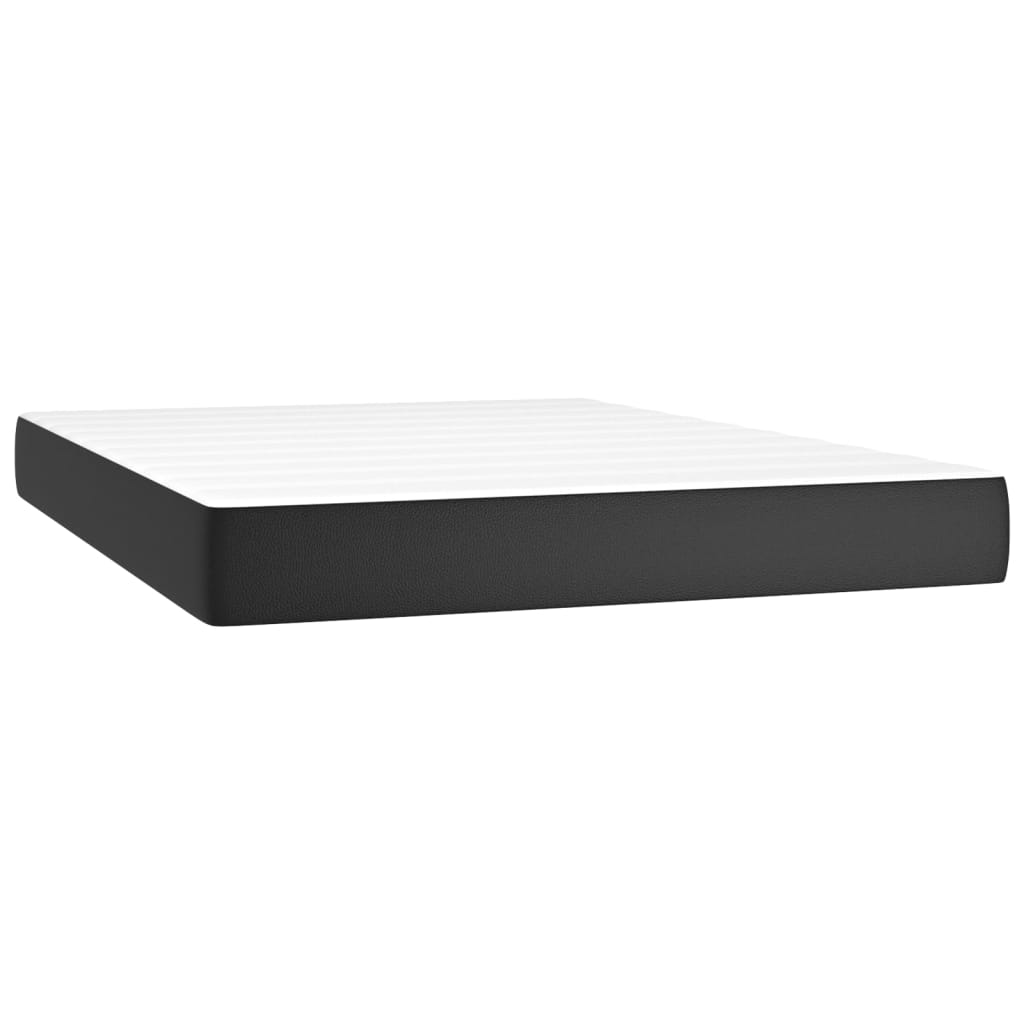vidaXL Pocketveringmatras medium full 137x190x20 cm kunstleer zwart