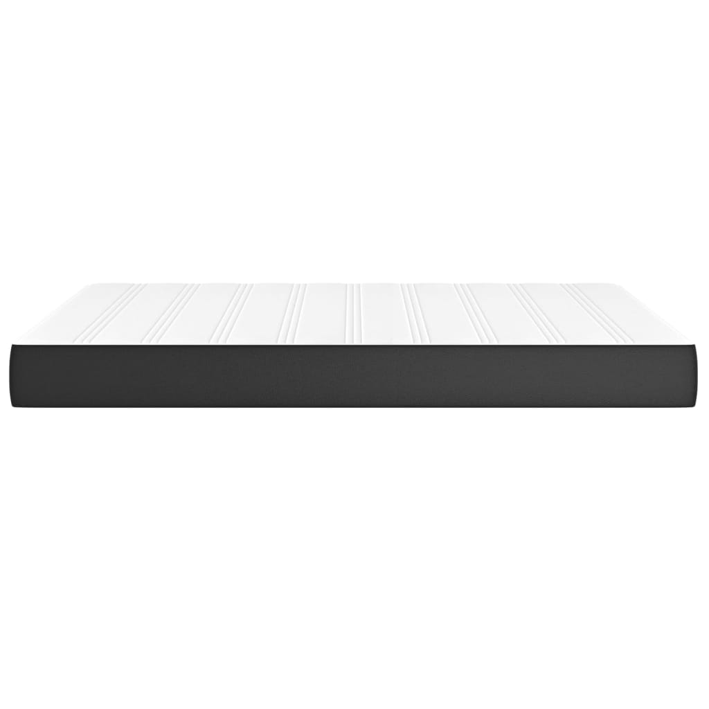 vidaXL Pocketveringmatras medium full 137x190x20 cm kunstleer zwart