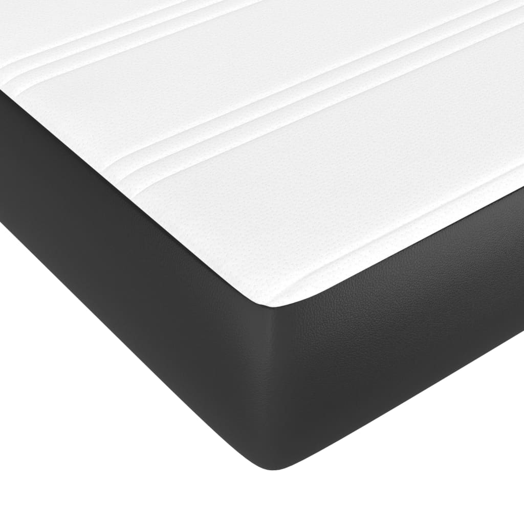 vidaXL Pocketveringmatras medium full 137x190x20 cm kunstleer zwart