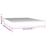 vidaXL Pocketveringmatras medium full 137x190x20 cm kunstleer zwart