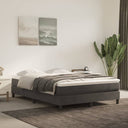 vidaXL Pocketveringmatras medium full 137x190x20 cm fluweel donkergrijs