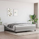 vidaXL Pocket Sprung Mattress Medium Queen 152x203x20 cm Fabric Light Grey
