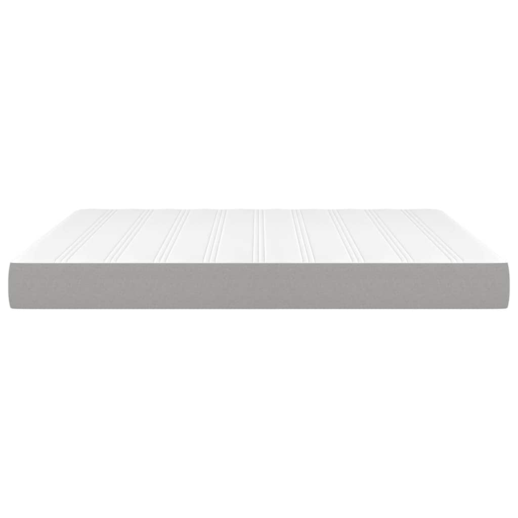 vidaXL Pocket Sprung Mattress Medium Queen 152x203x20 cm Fabric Light Grey