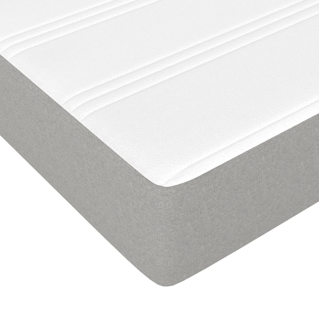 vidaXL Pocket Sprung Mattress Medium Queen 152x203x20 cm Fabric Light Grey