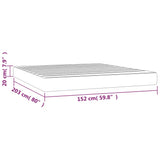 vidaXL Pocket Sprung Mattress Medium Queen 152x203x20 cm Fabric Light Grey