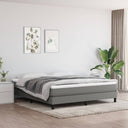 vidaXL Pocket Sprung Mattress Medium Queen 152x203x20 cm Fabric Light Grey