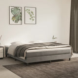 vidaXL Pocketveringmatras medium full 137x190x20 cm fluweel donkergrijs
