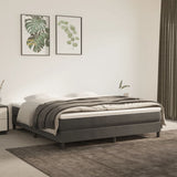 vidaXL Pocketveringmatras medium full 137x190x20 cm fluweel donkergrijs