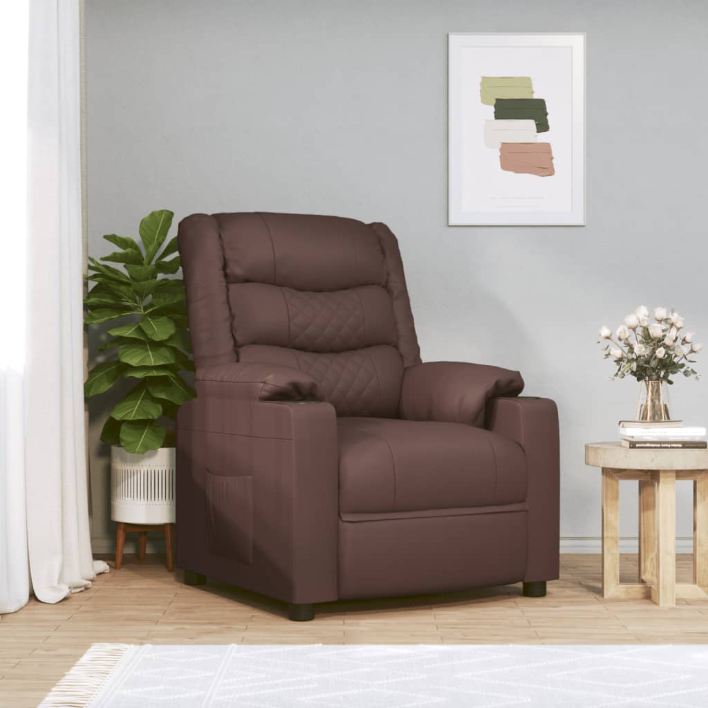 vidaXL Fauteuil verstelbaar kunstleer zwart