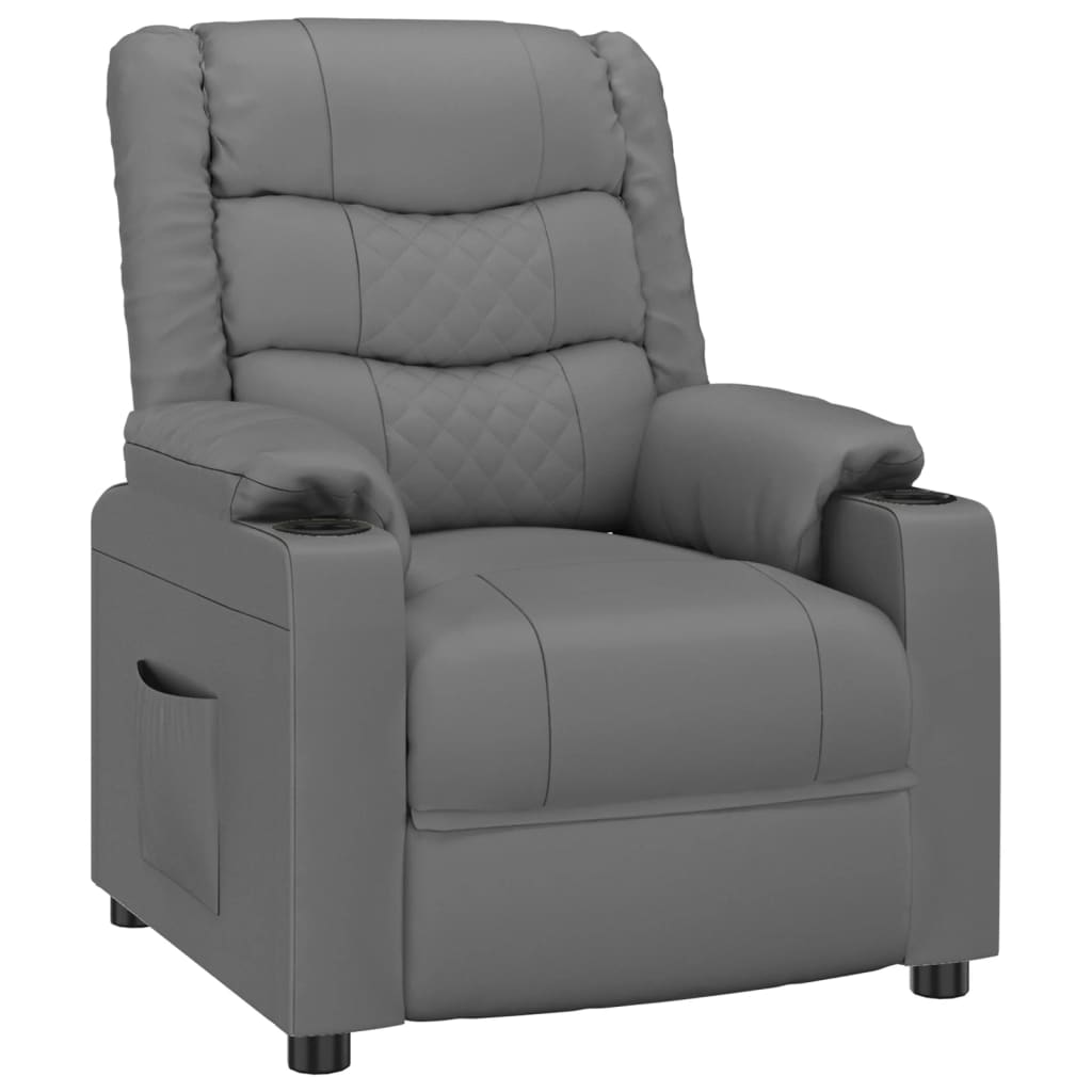 vidaXL Fauteuil verstelbaar kunstleer zwart