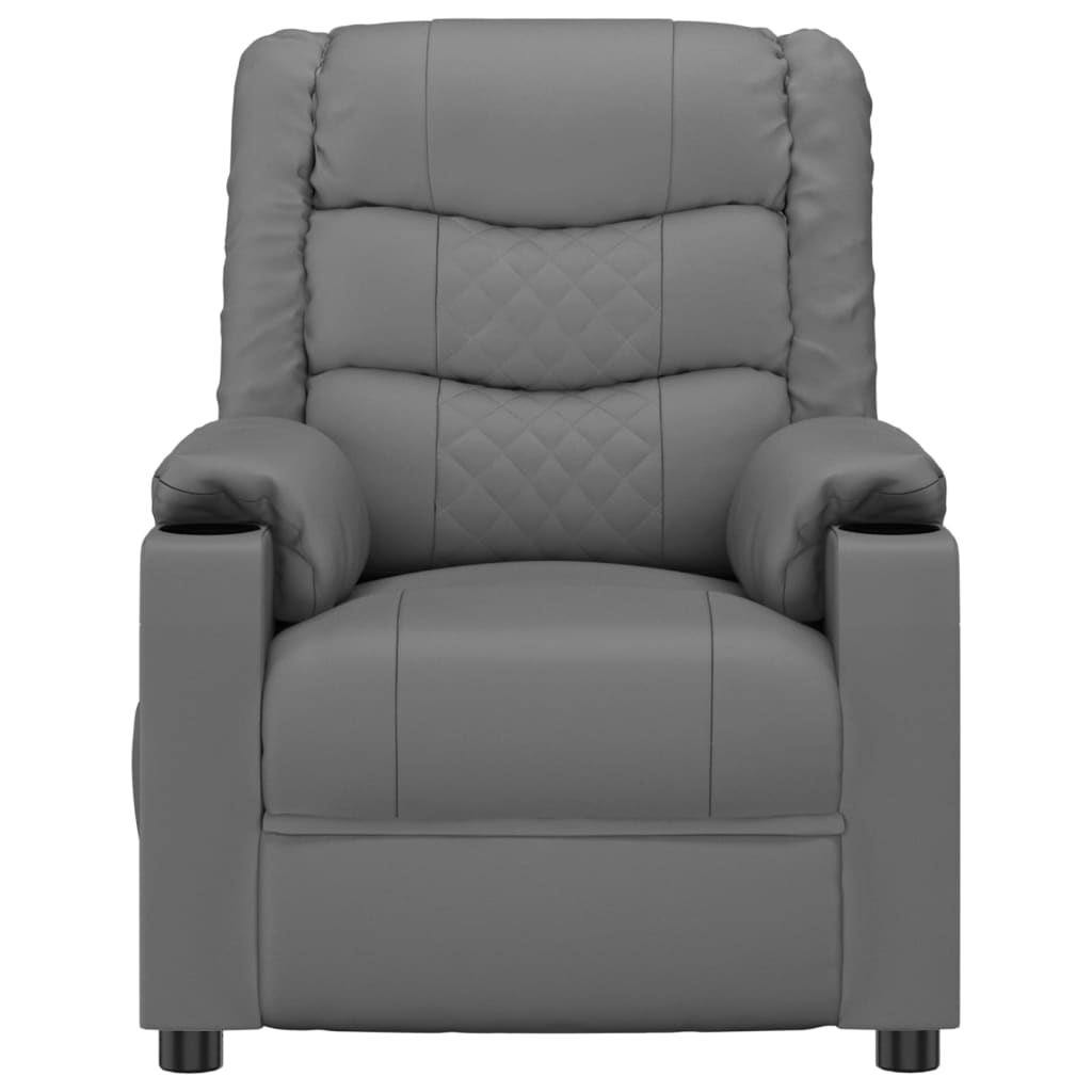 vidaXL Fauteuil verstelbaar kunstleer zwart