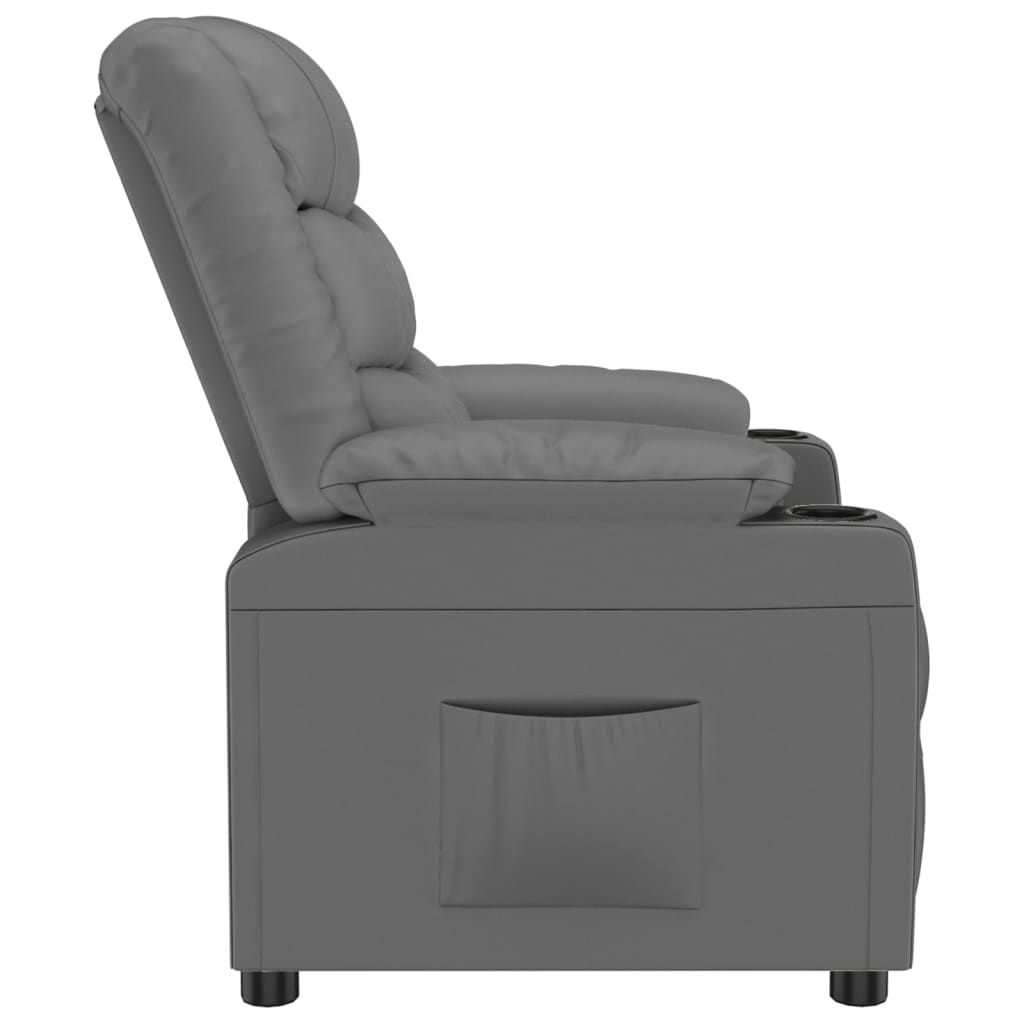 vidaXL Fauteuil verstelbaar kunstleer zwart