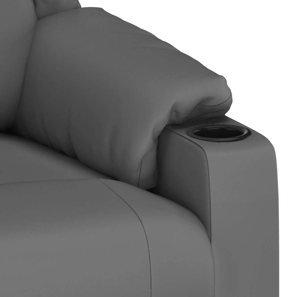 vidaXL Fauteuil verstelbaar kunstleer zwart