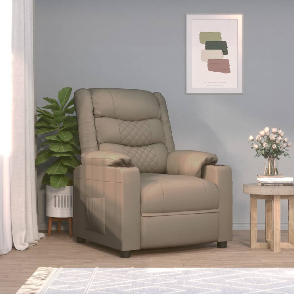 vidaXL Fauteuil verstelbaar kunstleer zwart