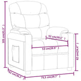 vidaXL Adjustable Armchair Fabric Black