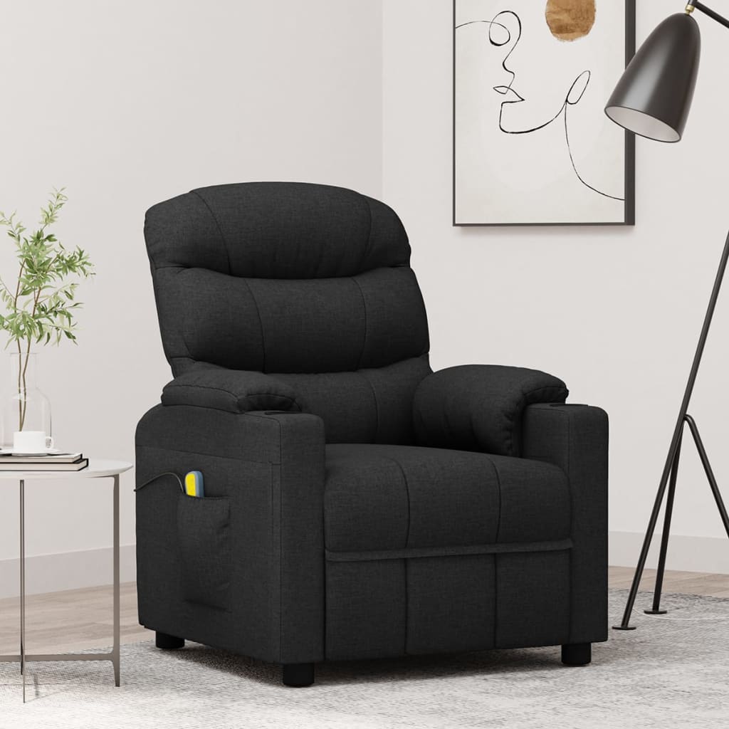 vidaXL Massagestoel stof lichtgrijs