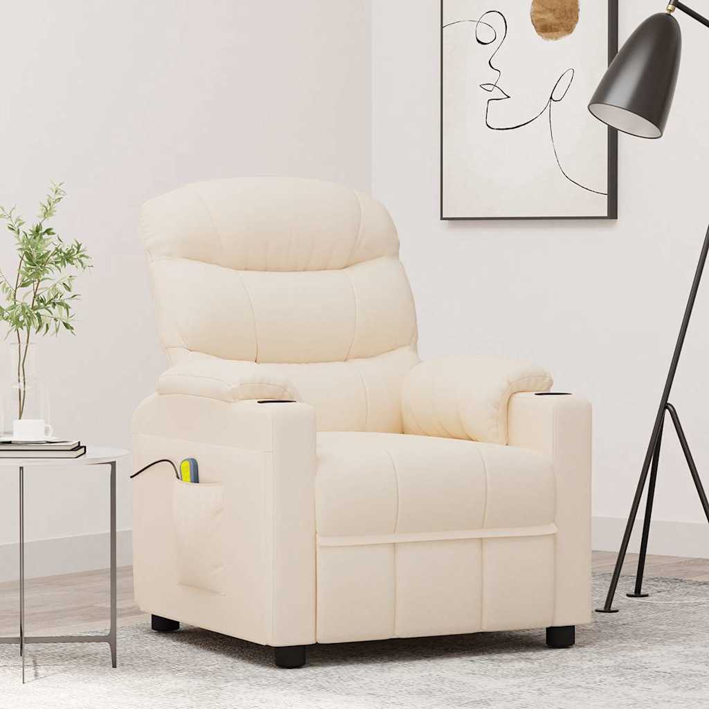 vidaXL Massagestoel stof lichtgrijs