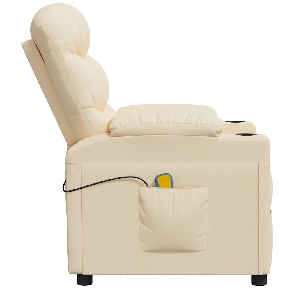 vidaXL Massagestoel stof lichtgrijs