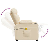 vidaXL Massagestoel stof lichtgrijs