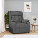 vidaXL Fauteuil verstelbaar stof lichtgrijs